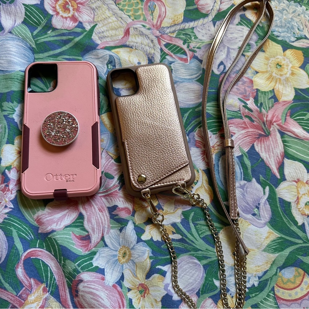iPhone 11 OtterBox, case, and Crossbody case.